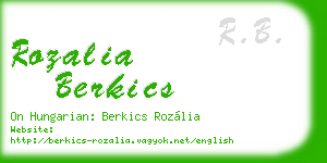 rozalia berkics business card